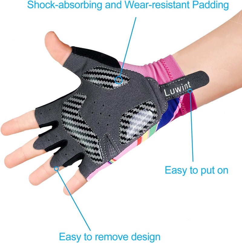 Luwint Kids Sport Gloves, Breathable Children Cycling Gloves Boy Girl 3-5 6-8 Years Workout Gloves for Bike Exercise Training - Image 4